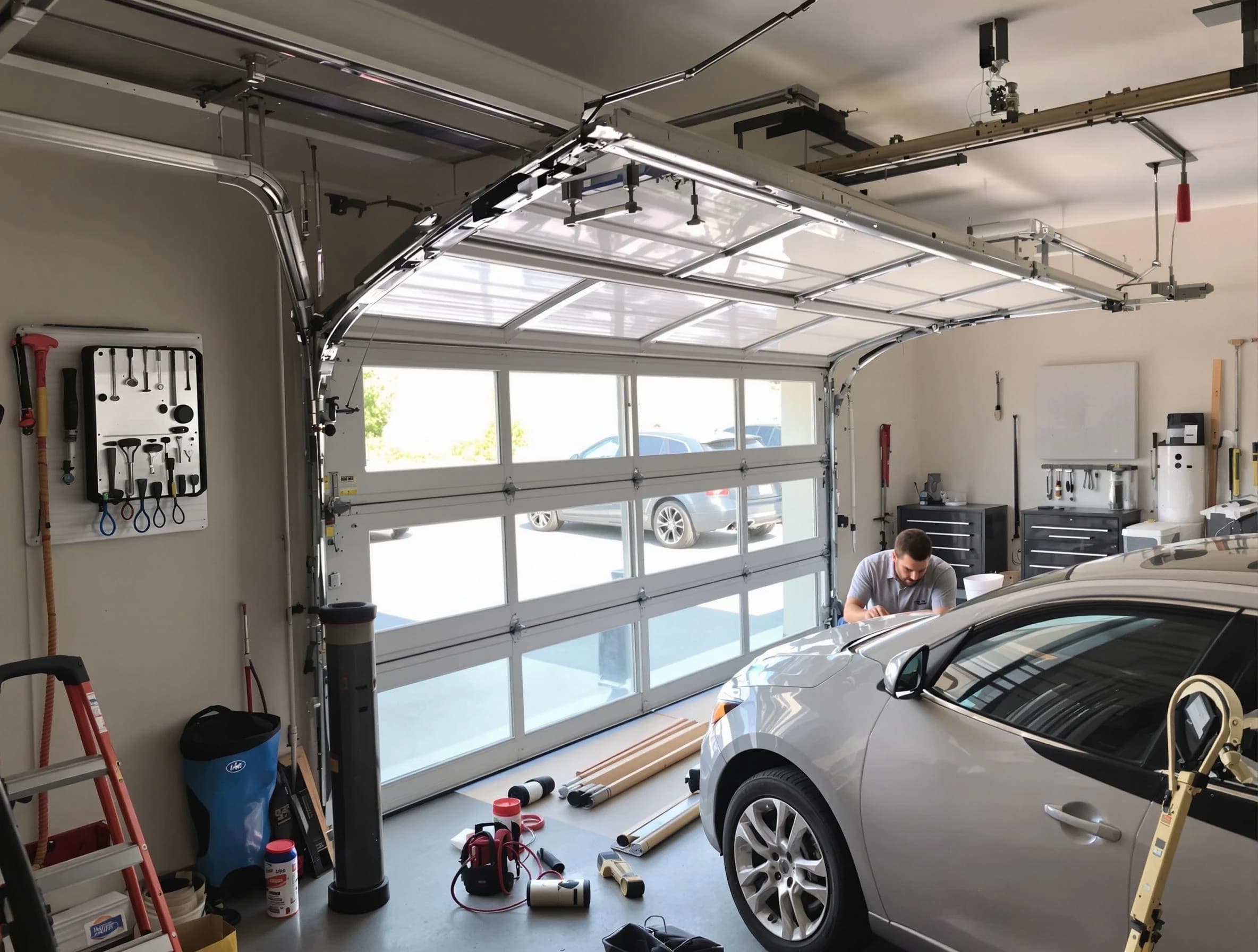 Garage door noise reduction service by Peachtree Corners Garage Door Repair in Peachtree Corners