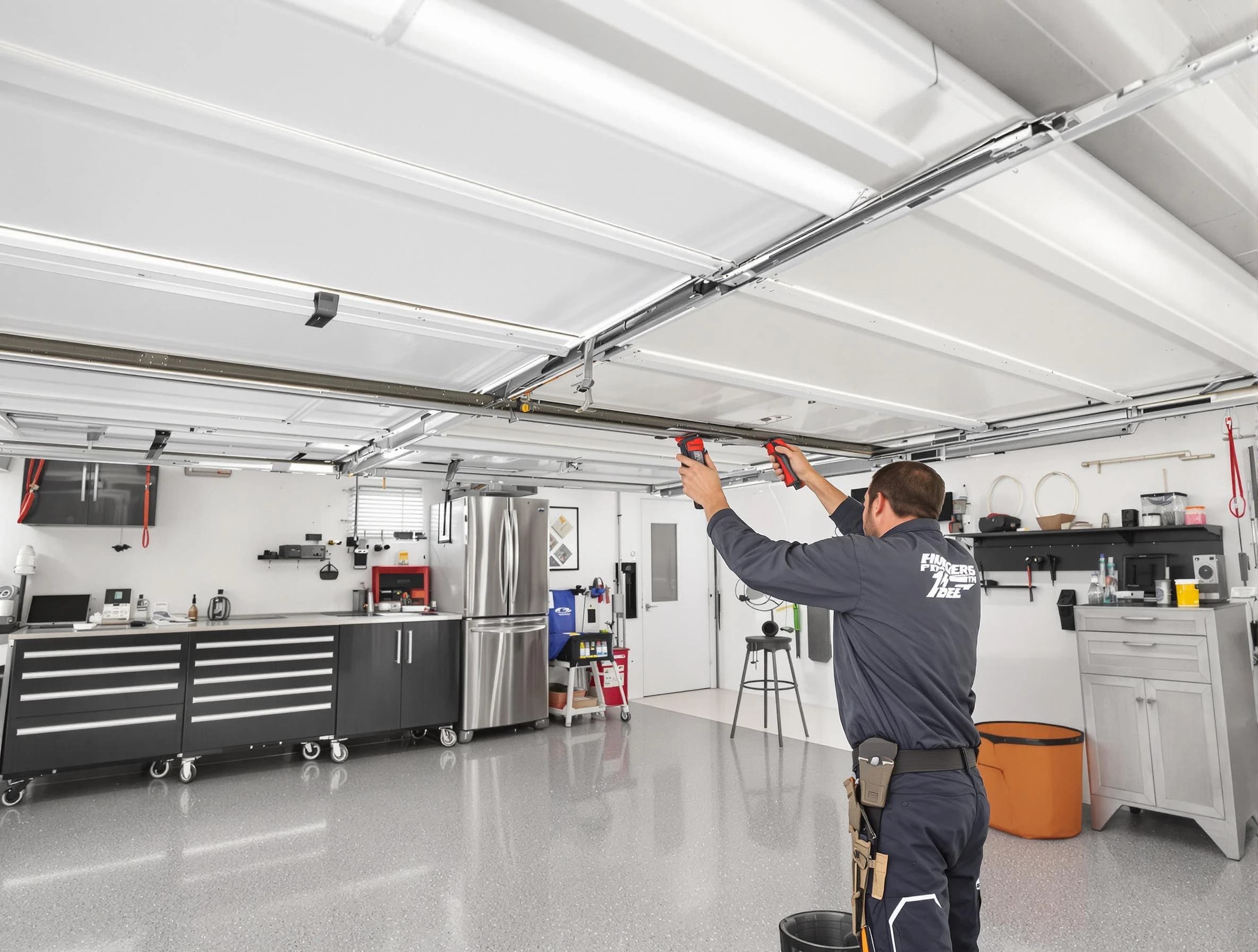 Overhead garage door repair service by Peachtree Corners Garage Door Repair in Peachtree Corners