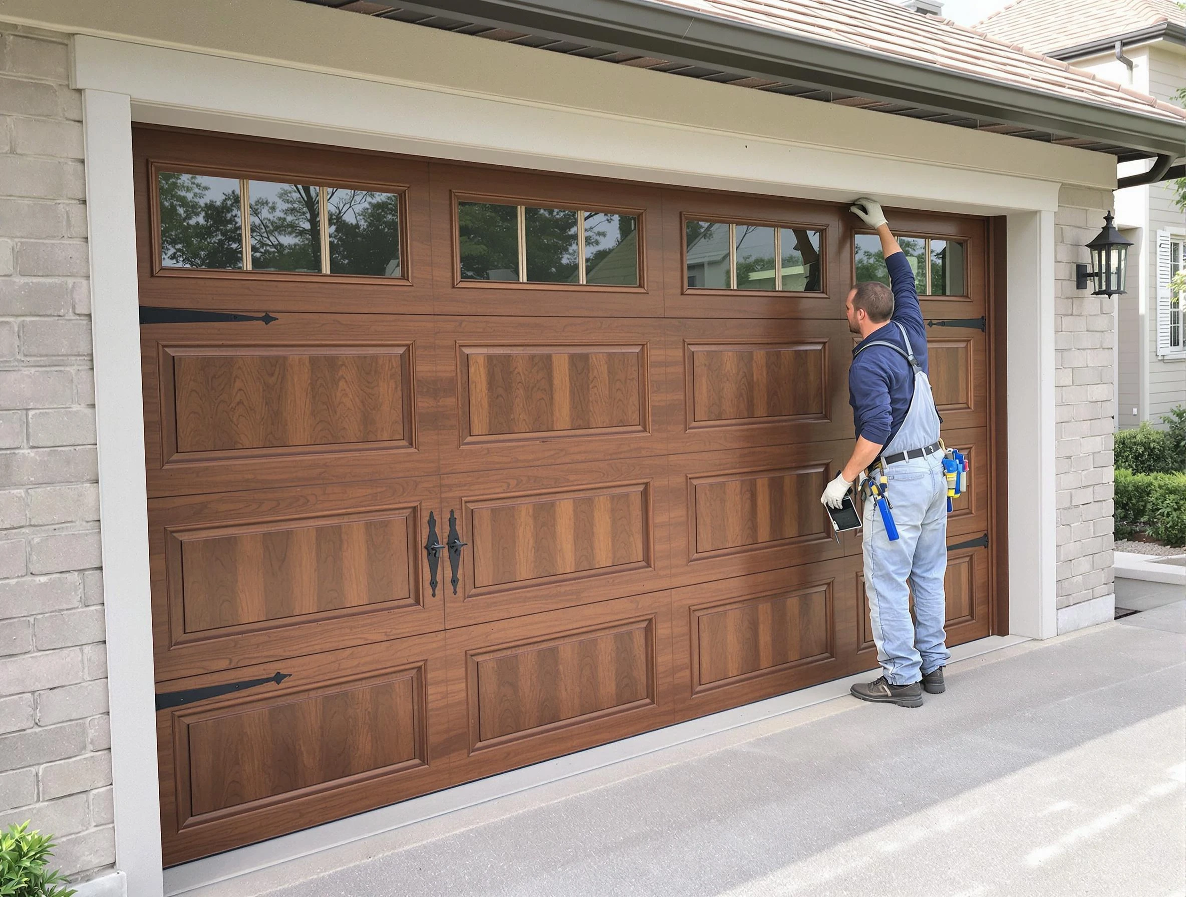 Custom garage door showcase by Peachtree Corners Garage Door Repair in Peachtree Corners