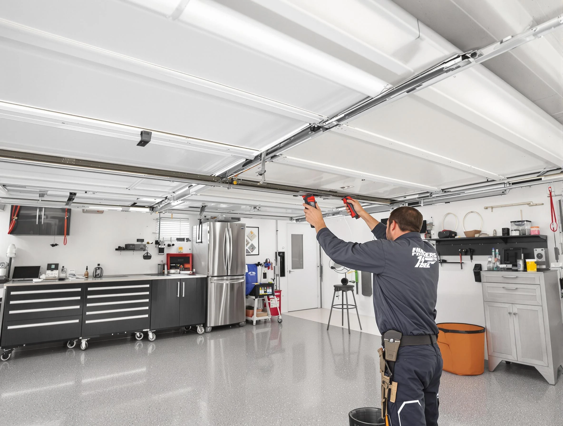 Overhead garage door repair service by Peachtree Corners Garage Door Repair in Peachtree Corners